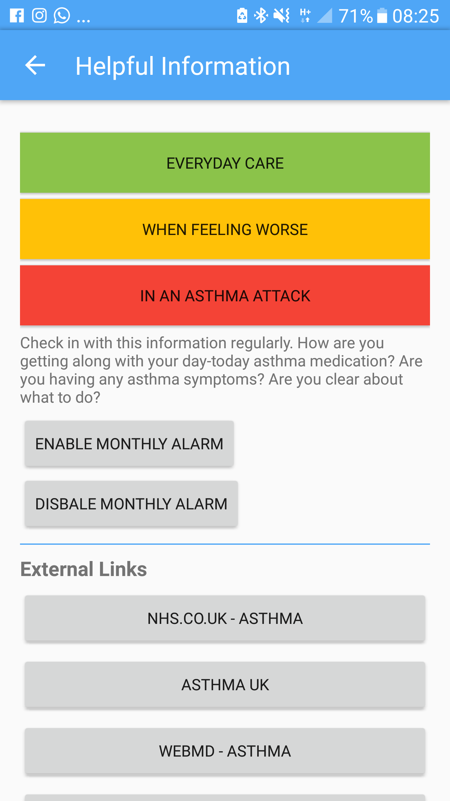 AsthmaAid screenshot